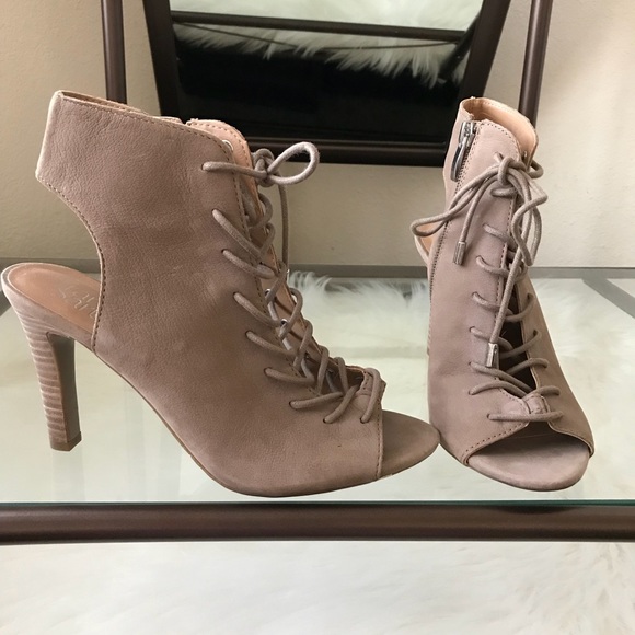 Franco Sarto Shoes - Franco Sarto Quella Lace Up Open Toed Sandal Heels